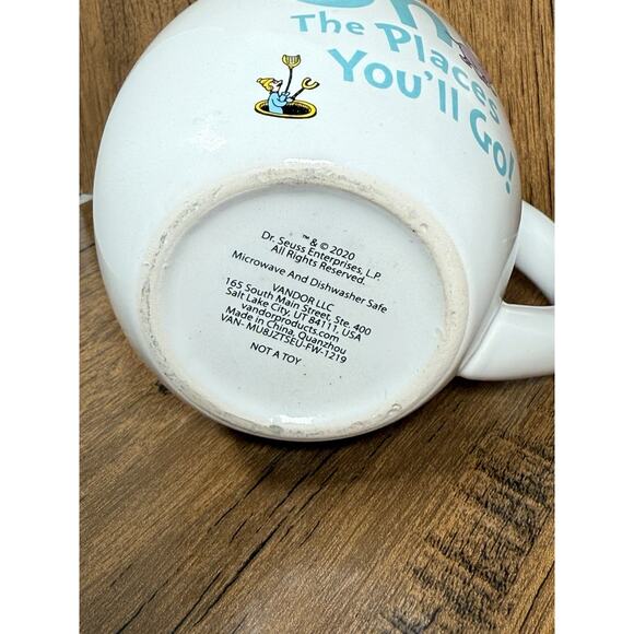 Dr Seuss Mug “OH THE PLACES YOU'LL GO!” White Ceramic Coffee Cup - Picture 5 of 5